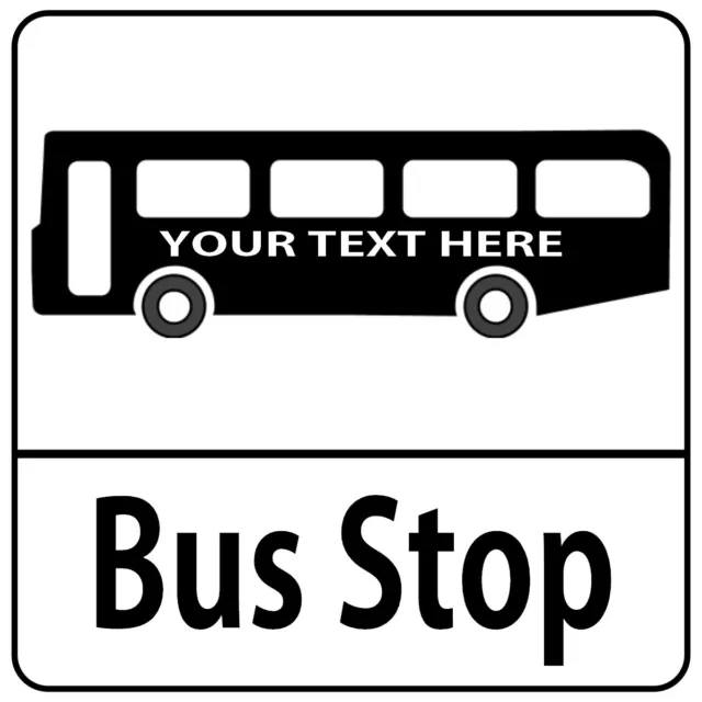 Personalised BUS STOP style METAL SIGN - london buses public transport road gift