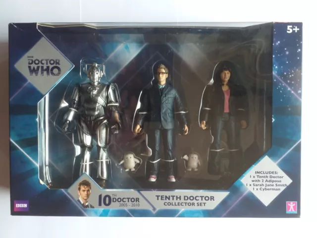 Doctor Who The Tenth Doctor Figure Set - 10Th Doctor, Sarah Jane Smith, Cyberman