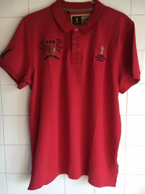 2 XL 2015 Rugby World Cup Webb Ellis Cup Polo Shirt NWT 46-48" Rare Vintage