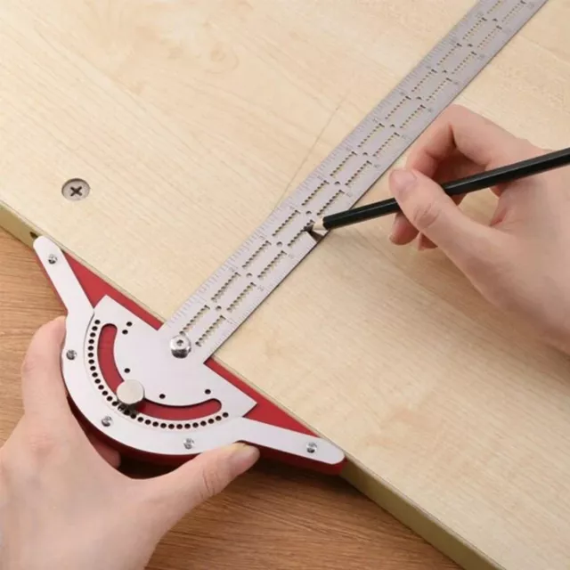 Woodworkers Edge-Rule Stainless Steel Adjustable Protractor Caliper High Quality 3