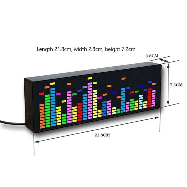 LED Music Audio Spectrum Indicator VU Meter VFD Audio Atmosphere Display Clock