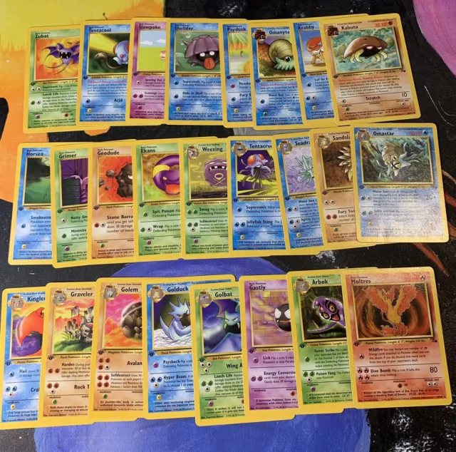 Pokemon Fossil Set 1st Edition - Choose Your Card! 1999 Vintage WoTC -  NM/LP