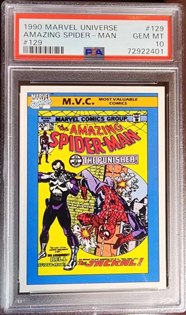 1990 Marvel Universe #129 Amazing Spider-Man w- The Punisher PSA 10 GEM MINT
