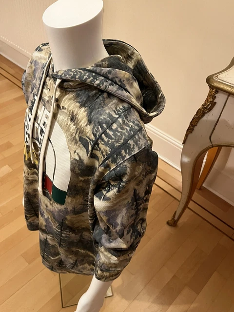 Felpa Gucci x The North Face stampa foresta