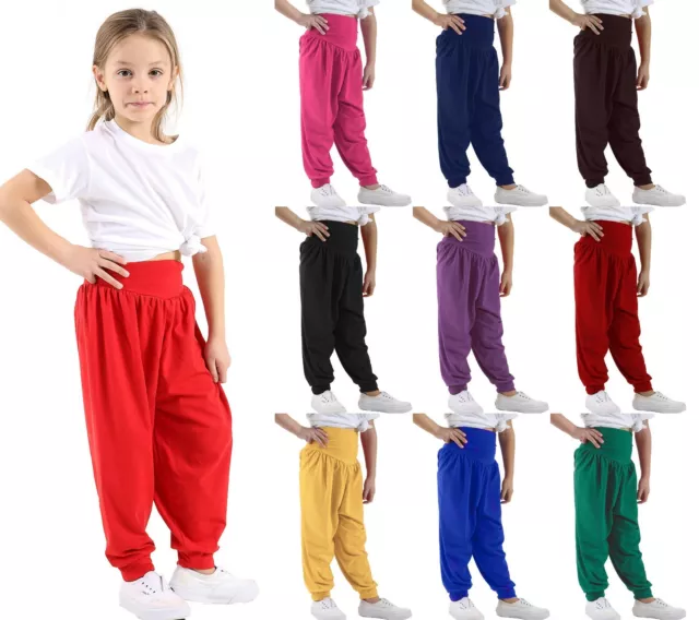 Pantaloni Harem Ragazze Ragazzi Ali Baba Leggings Pantaloni Da Ballo 5 13