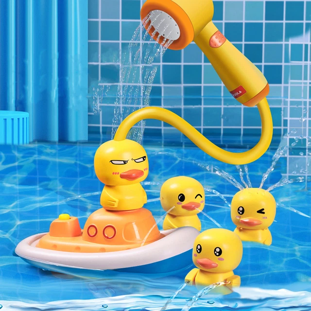 Baby Bath Toys Electric Duck water Sprinkler Boat Spray Pool Shower For toddlers