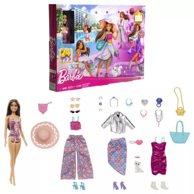 Barbie Advent Calendar with Doll & 24 Fairytale Fashions Surprises