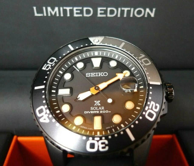 MONTRE DE PLONG E solaire Seiko SBDJ035 limit e 300 noire Prospex