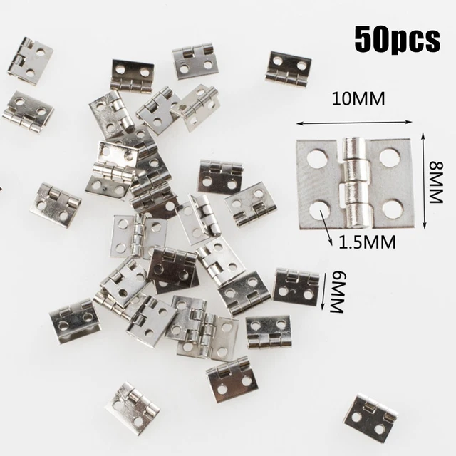Lot de 50 mini charnières en laiton pour petit artisanat boîte de porte access