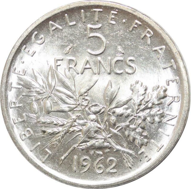R3113 France 5 Francs Semeuse Roty 1962 Sortie Rouleau Argent FDC -> Make Offer