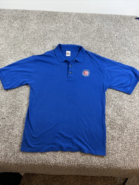 Chicago Cubs  Golf Polo MLB Baseball Shirt Large  Blue
