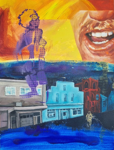 PEINTURE ORIGINALE TECHNIQUE mixte avec inclusion de résine, figuration libre. EUR 35,00 - FR