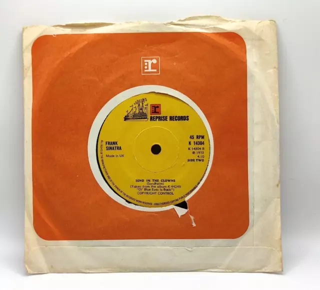 Frank Sinatra ‎– Let Me Try Again  / Send In The Clowns ... 7" Vinyl Single  EX+ 2