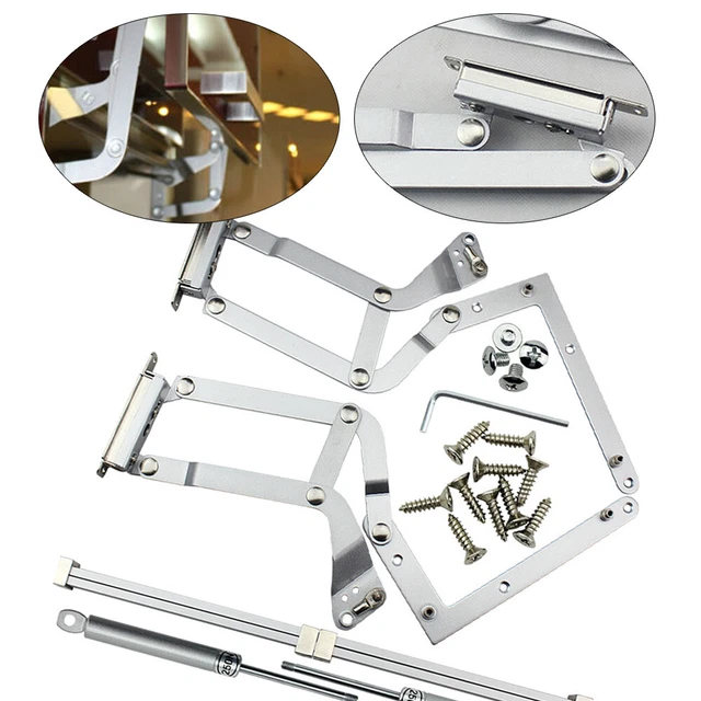 DOOR HINGES Vertical Swing Lift Up Stay Pneumatic Arm Nickel