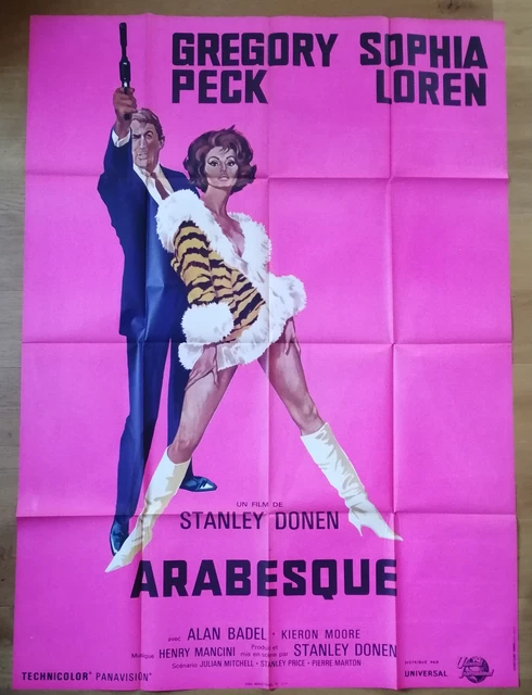 ARABESQUE GREGORY PECK sophia loren affiche cinema originale 160x120 cm ...