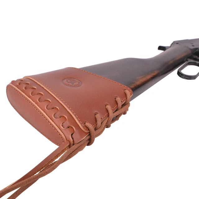 USA NEW LEATHER Rifle Buttstock Shotgun Stock Cover Field Recoil Pads