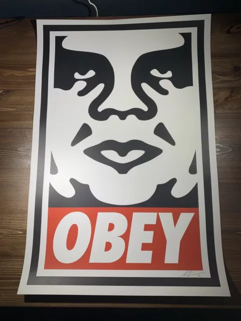 Shepard Fairey Obey Classic Icon Art Print Poster Signed 24x36 Andre The Giant