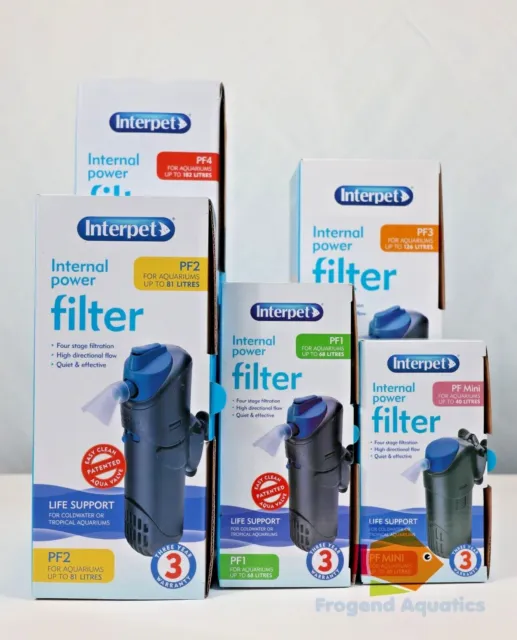 Interpet Aquarium Innenfilter PF Mini, PF1, PF2, PF3, PF4 Fischtankfilter