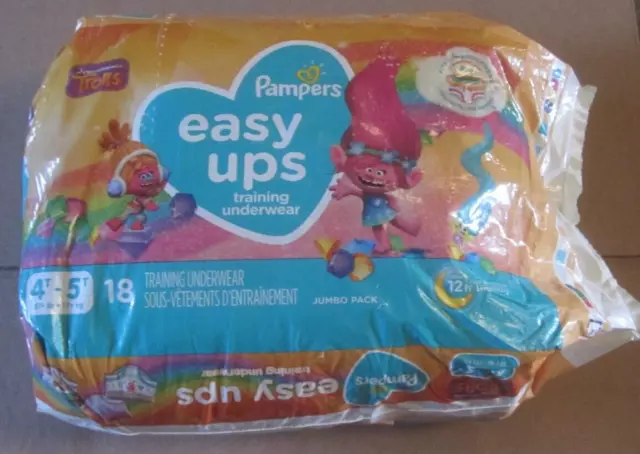 2 PACKS PAMPERS EASY UPS Training Pants Underwear 4T-5T, 18 Count Per Pack  NEW! $14.99 - PicClick