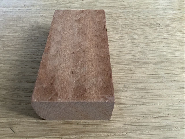 Blocco di legno duro mogano - 16 x 8 x 4,3 cm - legno fai da te artigianato 406h