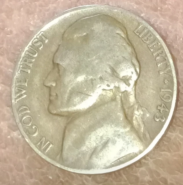 1943-p silver jefferson war nickel -