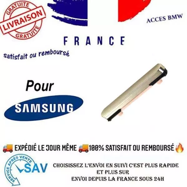 Bouton On/Off et Volume Premium Bleu pour Samsung Galaxy S24 Plus 5G S926