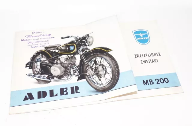 Eagle motorcycle MB200 brochure classic car