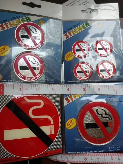 Paper No Smoking Sticker Decal Window Sign Graphic Bin Car Safety