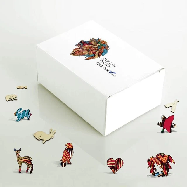 Lion Animal Puzzles Adults Children DIY Wooden Jigsaw Birthday Christmas Gifts 8
