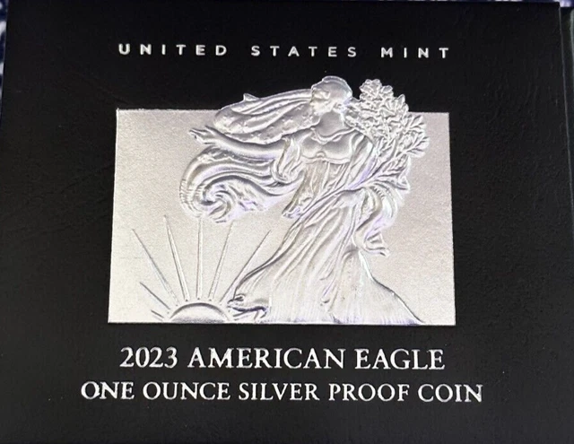 2023 W 1 oz PROOF AMERICAN SILVER EAGLE With BOX AND COA