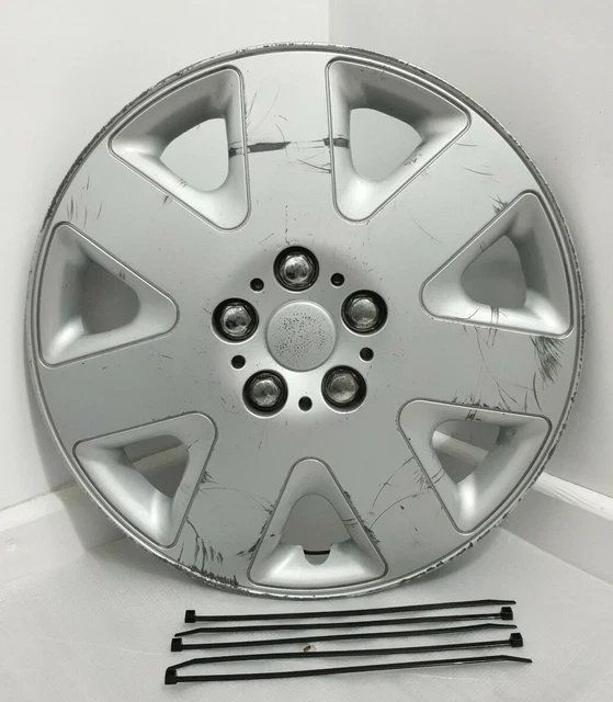 1 xHurricane 15" tappo ruota/mozzo auto, coperchi in plastica, argento, universale, P&P gratuito