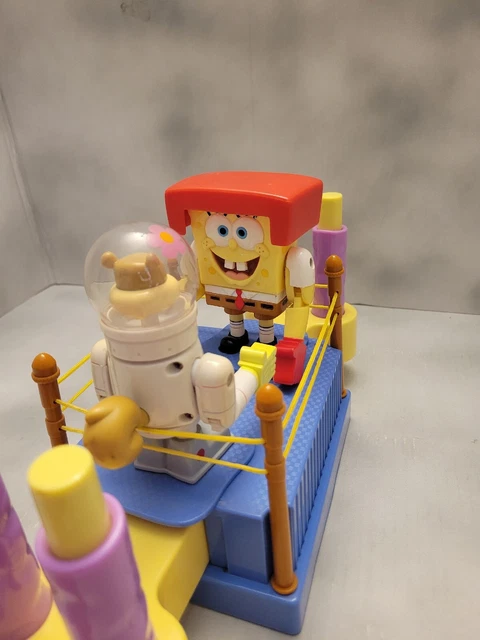 Spongebob Squarepants And Sandy Rock 'Em Sock 'Em Robots Boxing Game Mattel