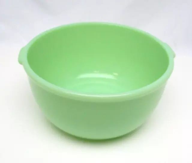 Vintage McKee? Jade-ite 9" Uranium Mixing Bowl with Handles NOS