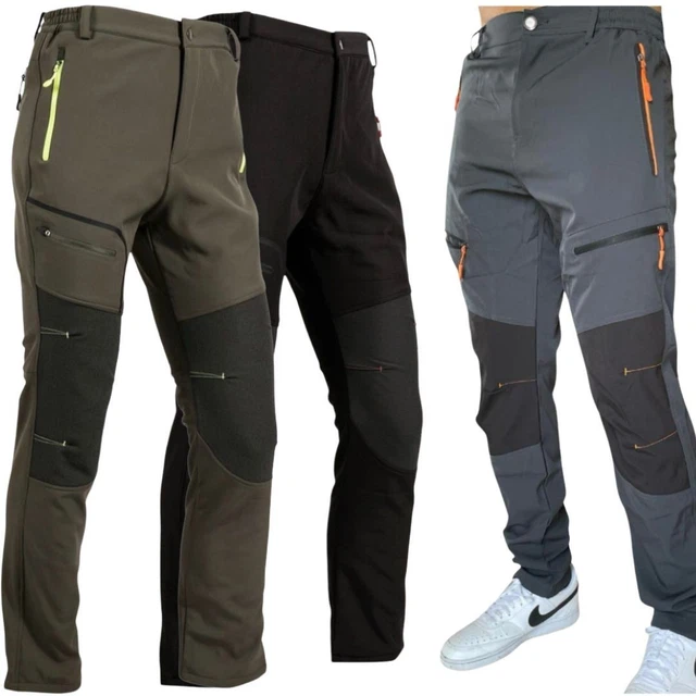 Pantaloni Casual Esterni Caldi Pantaloni Invernali Uomo LHHMZ - Softshell Con Fodera In Pile Per Escursionismo E Sci Pantaloni Impermeabili Uomo - 12