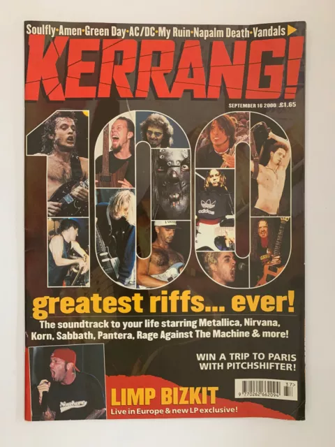 Kerrang Magazine Issue 819 100 Greatest Riffs Metallica Nirvana Korn Green Day