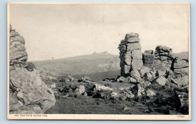 Postkarte Haytor Heu Tor Aus Hound Tor Dartmoor 1926