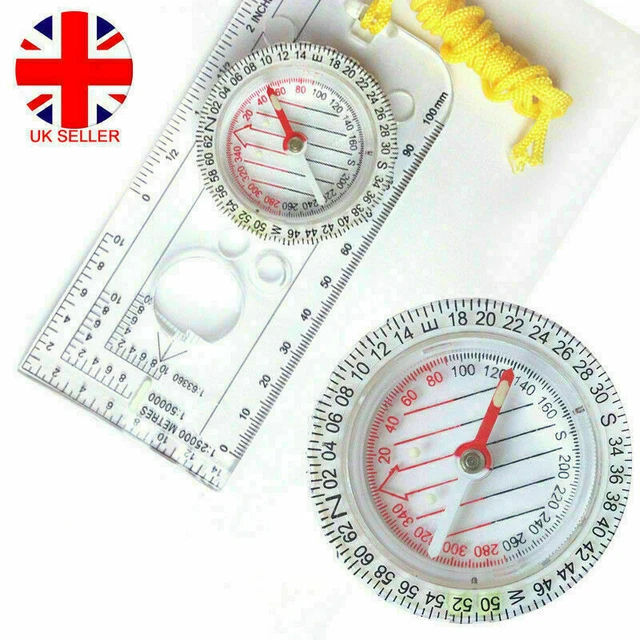 MILITARY BASEPLATE MAP Compass Ruler Scale Orienteering British
