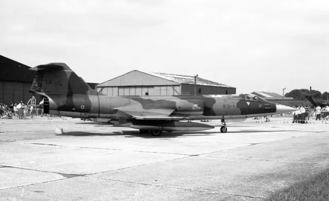 53 Sto., IAF, F-104S-ASA, MM6926 '53-14' at Cambrai, 9 Jun 1996 - B&W Neg_5762