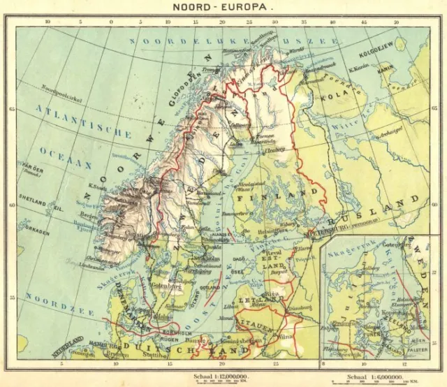 EUROPE. Noord- Europa; Inset map of Gotenburg 1922 old vintage plan chart