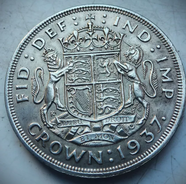 1937 George V "Coronation" Crown, Lovely Aunc Coin