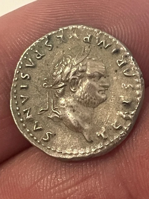 ANCIENT ROMAN SILVER DENARIUS COIN OF VESPASIAN, ROME - 69 - 29AD, 17mm ...