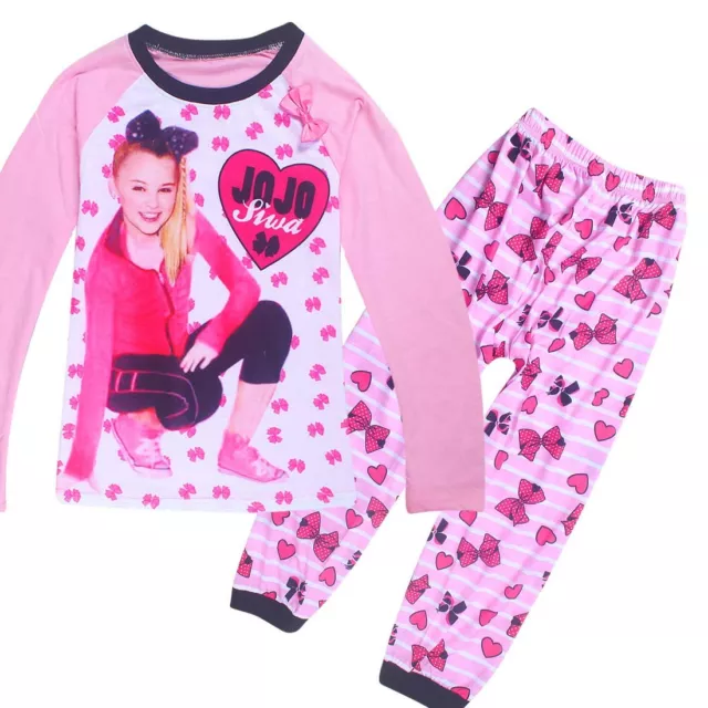 JOJO SIWA Girls long sleeve top and pants set pjs pyjamas size 2-10 clothing