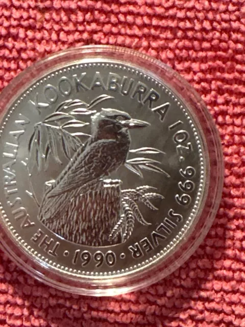 1 Oz Silbermünze Australien Kookaburra 1990