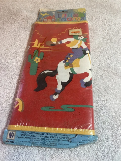 Norwall Little Rooms Vintage cowboy horses Wallpaper Border Baby Nursery