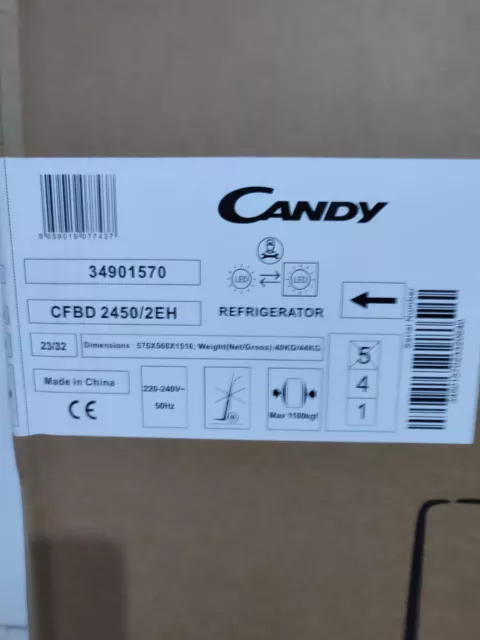 Candy Frigorifero Doppia Porta Da Incasso 220 Litri Classe F 144,4 Cm CFBD24502E