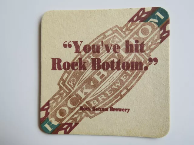 Beer Coaster Bar Mat ~*~ ROCK BOTTOM Brewery and Restaurant ~*~ Portland, OREGON