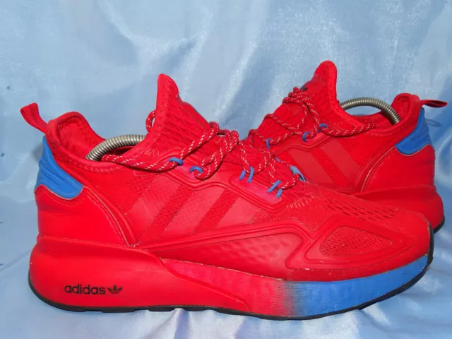 Adidas Zx 2K Boost Sneaker Gr 40 2/3 Schuhe Rot Blau Used Sammler Liebhaber D55