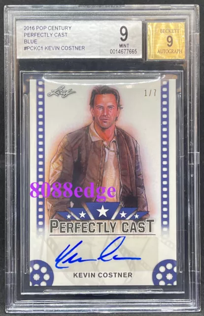 2016 Pop Century Perfectly Cast Auto: Kevin Costner #1/7 Autograph "Crash" Bgs 9