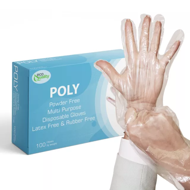 Disposable Food Grade Poly Glove, One Size Fits All, Latex & Powder Free 10000pc