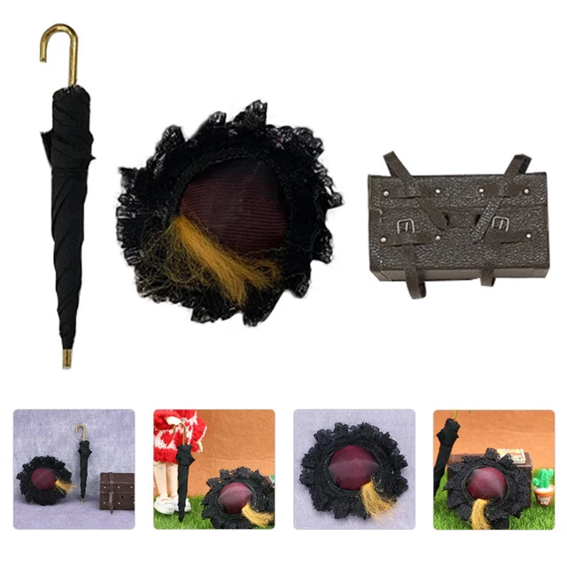 Mini Juego de Viaje Mini Accesorios Para Muñecas Accesorios Muñecas Modelo Mini Maleta Madera